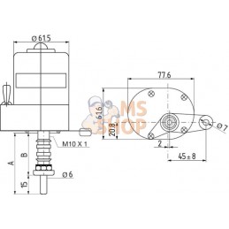 Moteur d'essuie-glace 12V 135° axe 60mm Ø6mm | UNBRANDED Moteur d'essuie-glace 12V 135° axe 60mm Ø6mm | UNBRANDEDPR#851143