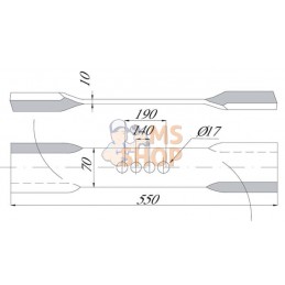 Lame de gyrobroyeur 70x550 Hermes | UNBRANDED Lame de gyrobroyeur 70x550 Hermes | UNBRANDEDPR#851155
