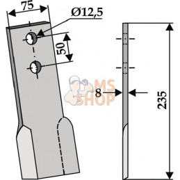 Lame de gyrobroyeur 75x235  D Perfect | UNBRANDED Lame de gyrobroyeur 75x235  D Perfect | UNBRANDEDPR#851172