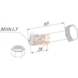 Boulon cpl M10x1.5x50mm, 10.9 | UNBRANDED Boulon cpl M10x1.5x50mm, 10.9 | UNBRANDEDPR#875020