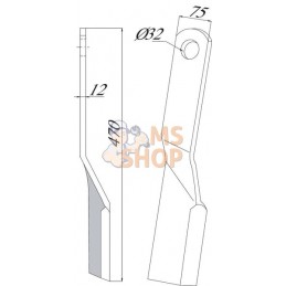 Lame de gyrobroyeur c-coudée 75x470 /Howard | UNBRANDED Lame de gyrobroyeur c-coudée 75x470 /Howard | UNBRANDEDPR#851156
