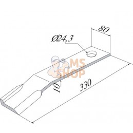 Lame de gyrobroyeur 80x330 Humus | UNBRANDED Lame de gyrobroyeur 80x330 Humus | UNBRANDEDPR#851167