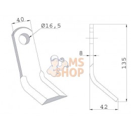 Fléau y 40x8x130D16 p/ Nobili | UNBRANDED Fléau y 40x8x130D16 p/ Nobili | UNBRANDEDPR#874989