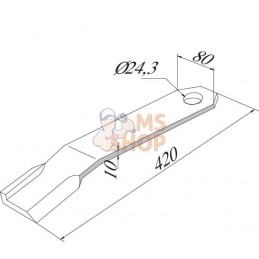 Lame de gyrobroyeur 80x420 Humus | UNBRANDED Lame de gyrobroyeur 80x420 Humus | UNBRANDEDPR#851163