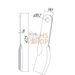 Lame de gyrobroyeur 90x475 /Howard | UNBRANDED Lame de gyrobroyeur 90x475 /Howard | UNBRANDEDPR#851160