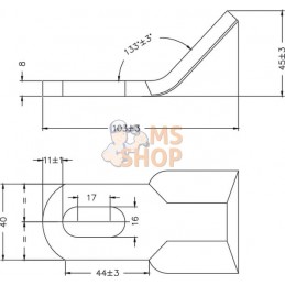 Fléau 40x8x103 utilisable pour Ferri | UNBRANDED Fléau 40x8x103 utilisable pour Ferri | UNBRANDEDPR#874959