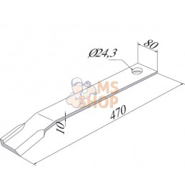 Lame de gyrobroyeur 80x470 Humus | UNBRANDED Lame de gyrobroyeur 80x470 Humus | UNBRANDEDPR#851165