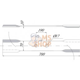 Lame de gyrobroyeur 70x700 Hermes | UNBRANDED Lame de gyrobroyeur 70x700 Hermes | UNBRANDEDPR#851154