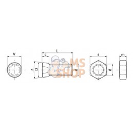 Boulon 1 méplat M14x34 CL + ecrou | UNBRANDED Boulon 1 méplat M14x34 CL + ecrou | UNBRANDEDPR#772848