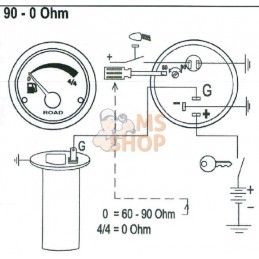 Jauge de réservoir 12V 52mm | UNBRANDED Jauge de réservoir 12V 52mm | UNBRANDEDPR#822034