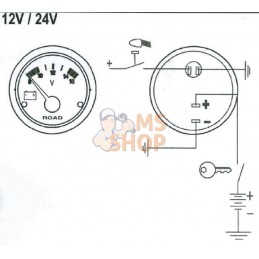 Indicateur Voltmètre 18-32V Ø52 | UNBRANDED Indicateur Voltmètre 18-32V Ø52 | UNBRANDEDPR#821928