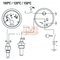 Indicateur de température 150ºC 12V 52mm | UNBRANDED Indicateur de température 150ºC 12V 52mm | UNBRANDEDPR#821924