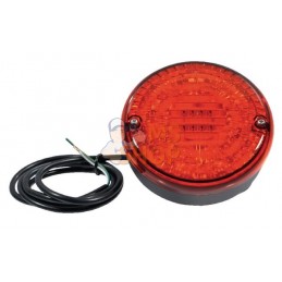 Feu antibrouillard LED, rond, 12/24V, rouge, à boulonner, Ø 140mm | UNBRANDED Feu antibrouillard LED, rond, 12/24V, rouge, à bou