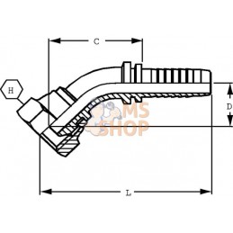 Raccord sertir DN05-1/4BSP 45° | UNBRANDED Raccord sertir DN05-1/4BSP 45° | UNBRANDEDPR#752260