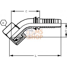 Raccord DN05-M16x150-8S 45° | UNBRANDED Raccord DN05-M16x150-8S 45° | UNBRANDEDPR#752272