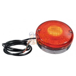 Feu arrière LED, rond, 12/24V, rouge/ambre, à boulonner, Ø 140mm | UNBRANDED Feu arrière LED, rond, 12/24V, rouge/ambre, à boulo