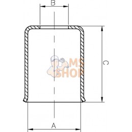 Jupe pour tuyau de climatisation Ø26x35mm DN15,5 acier / galvanisé | UNBRANDED Jupe pour tuyau de climatisation Ø26x35mm DN15,5 