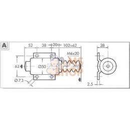 Solenoïde de stop 12 V 40mm 43 | UNBRANDED Solenoïde de stop 12 V 40mm 43 | UNBRANDEDPR#822184