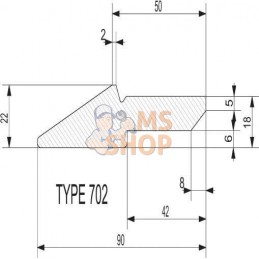 Bande d’usure de godet 90x22 mm x2,1m HB250 | UNBRANDED Bande d’usure de godet 90x22 mm x2,1m HB250 | UNBRANDEDPR#773508