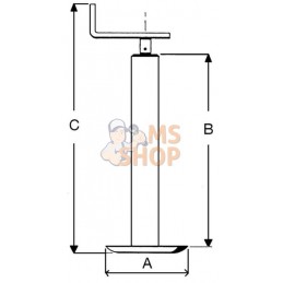 Pied béquille 400-650 mm | UNBRANDED Pied béquille 400-650 mm | UNBRANDEDPR#875125