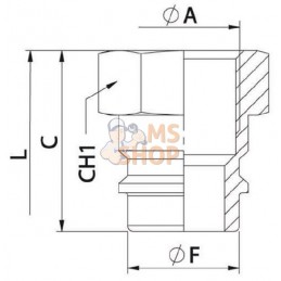 Raccord hydraulique 1/2" acier | UNBRANDED Raccord hydraulique 1/2" acier | UNBRANDEDPR#779061