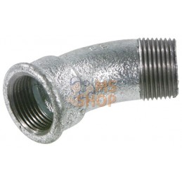 Coude 45° zingué F/M 3/4" | UNBRANDED Coude 45° zingué F/M 3/4" | UNBRANDEDPR#875553
