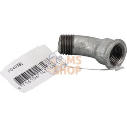 Coude 45° fem/mâle zing 3/8" | UNBRANDED Coude 45° fem/mâle zing 3/8" | UNBRANDEDPR#875555