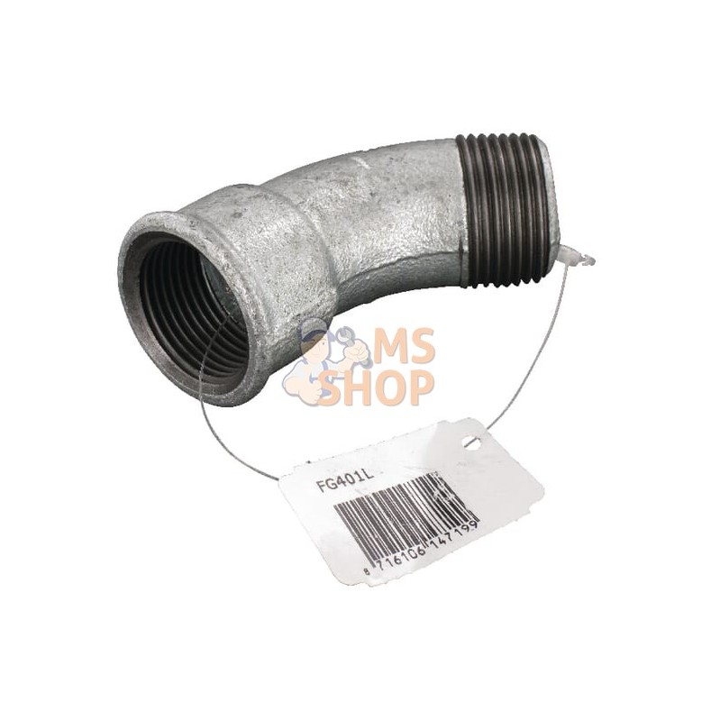 Coude 45° fem/mâle zing 1" | UNBRANDED Coude 45° fem/mâle zing 1" | UNBRANDEDPR#875506