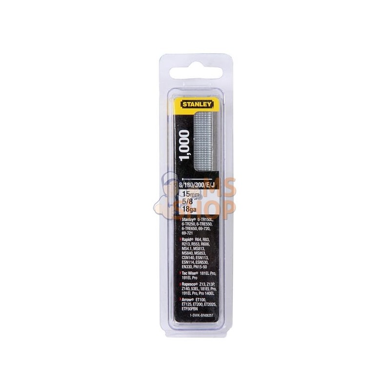 Clou 15mm type J - 1000 pièces | STANLEY Clou 15mm type J - 1000 pièces | STANLEYPR#585271