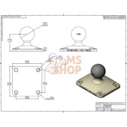 Plaque de montage 2"x2" "C" | RAM Plaque de montage 2"x2" "C" | RAMPR#822814