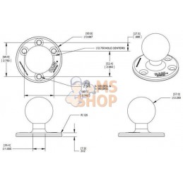 Pied de montage « D » rond | RAM Pied de montage « D » rond | RAMPR#822828
