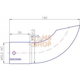 Embout d'échappement ø55mm | UNBRANDED Embout d'échappement ø55mm | UNBRANDEDPR#773293