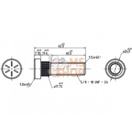 Boulon de roue Case - IH | UNBRANDED Boulon de roue Case - IH | UNBRANDEDPR#652390