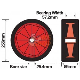 Roue en caoutchouc 10 1/2" | UNBRANDED Roue en caoutchouc 10 1/2" | UNBRANDEDPR#711223
