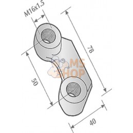 Plaque de serrage M16 EA 50 p/Maschio | UNBRANDED Plaque de serrage M16 EA 50 p/Maschio | UNBRANDEDPR#773495