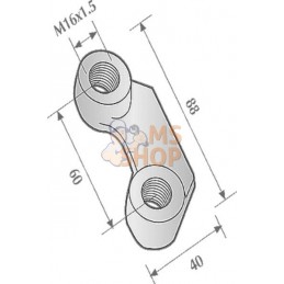 Plaque de serrage M16 EA 60 p/Maschio | UNBRANDED Plaque de serrage M16 EA 60 p/Maschio | UNBRANDEDPR#773496
