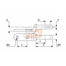 Pivot de charnière 51 x 12,5 mm | UNBRANDED Pivot de charnière 51 x 12,5 mm | UNBRANDEDPR#711234