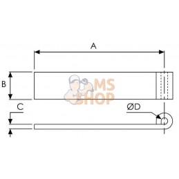 Charnière de clapet 457 x 30 x 12,7 mm | UNBRANDED Charnière de clapet 457 x 30 x 12,7 mm | UNBRANDEDPR#711255