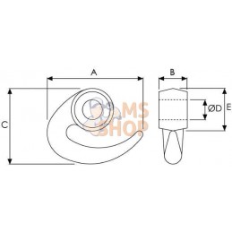 Locking bar hook for 3/4" bar | UNBRANDED Locking bar hook for 3/4" bar | UNBRANDEDPR#711261