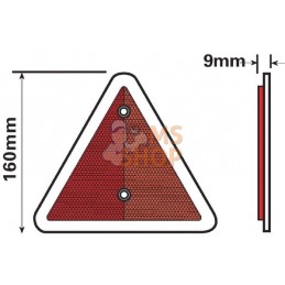 Kit de 2 catadioptres rectangle rouge 160mm à visser | UNBRANDED Kit de 2 catadioptres rectangle rouge 160mm à visser | UNBRANDE