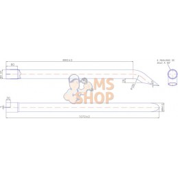 Tube d'échappement chrome 64mm | UNBRANDED Tube d'échappement chrome 64mm | UNBRANDEDPR#773300