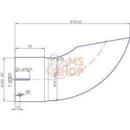 Embout d'échappement ø100mm | UNBRANDED Embout d'échappement ø100mm | UNBRANDEDPR#773299