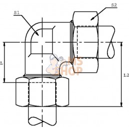 Raccord coudé 8L inox | UNBRANDED Raccord coudé 8L inox | UNBRANDEDPR#900602