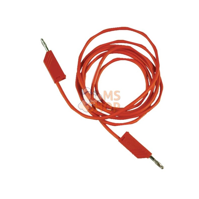 Câble 2 fiches 4mm rouge 2m | UNBRANDED Câble 2 fiches 4mm rouge 2m | UNBRANDEDPR#909836