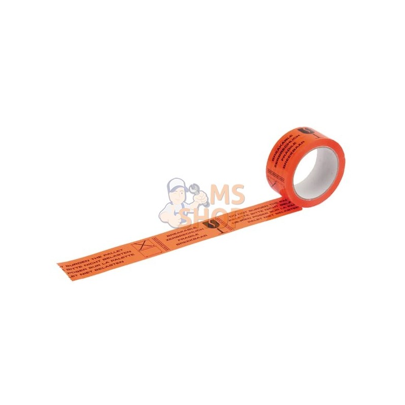 Ruban adhésif FRAGILE 50mmx66m PVC orange | UNBRANDED Ruban adhésif FRAGILE 50mmx66m PVC orange | UNBRANDEDPR#876619