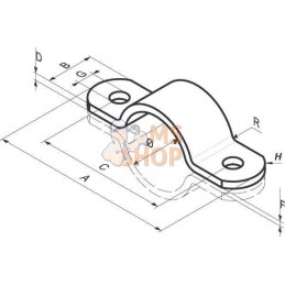 Collier de tube zingué 1/2" | UNBRANDED Collier de tube zingué 1/2" | UNBRANDEDPR#905198