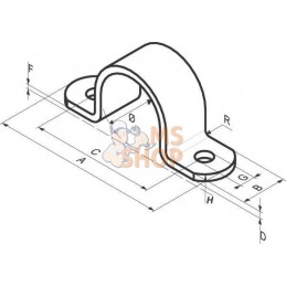 Attache de tube zingué 1/2" | UNBRANDED Attache de tube zingué 1/2" | UNBRANDEDPR#905180