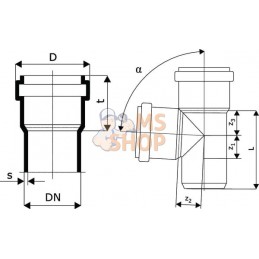 Pièce T PVC 125/125 mm x 87° | UNBRANDED Pièce T PVC 125/125 mm x 87° | UNBRANDEDPR#875262