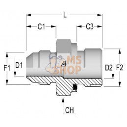 Réducteur JIC/BSP 3/4" x 1/4" | UNBRANDED Réducteur JIC/BSP 3/4" x 1/4" | UNBRANDEDPR#909774