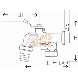 Tap double outlet 1/2'' | UNBRANDED Tap double outlet 1/2'' | UNBRANDEDPR#876504